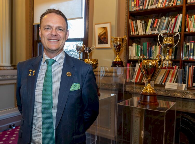 RV CEO Aaron Morrison at the Spring Street Racing at Parliament House on September 09, 2025(Photo by Jay Town/Racing Photos)