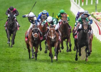 Via Sistina (IRE) ridden by James McDonald wins the Ladbrokes Cox Plate at Moonee Valley Racecourse on October 25, 2025 in Moonee Ponds, Australia. (Photo by Scott Barbour/Racing Photos)