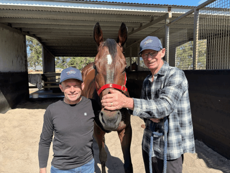 Jockey Pat Carbery, Jokers Grin, and trainer Bernie Miller
