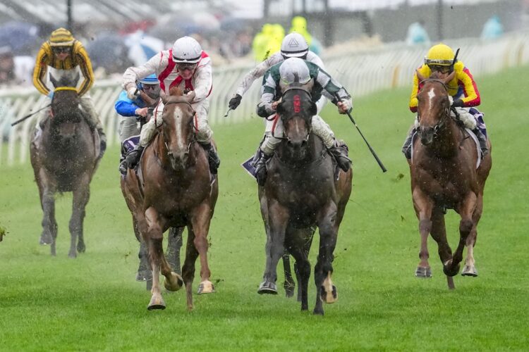 Giga Kick ridden by Mark Zahra wins the VRC Champions Sprint at Flemington Racecourse on November 08, 2025 in Flemington, Australia. (Photo by Jay Town/Racing Photos)