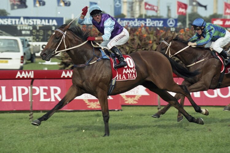 Ha Ha wins the 2001 Golden Slipper [Bradley Photos]