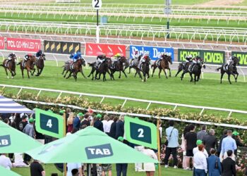 Caballus ridden by Craig Newitt wins the Yulong Newmarket Handicap at Flemington Racecourse on March 07, 2026 in Flemington, Australia. (Photo by Reg Ryan/Racing Photos)
