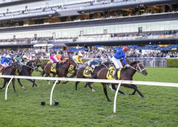 Beiwacht wins the All Aged Stakes [Bradley Photos]