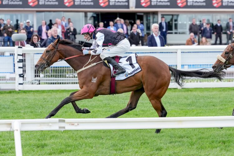 Single Choice ridden by Jamie Mott wins the Manhari Galilee Series Final at Caulfield Racecourse on April 11, 2026 in Caulfield, Australia. (Photo by George Sal/Racing Photos)