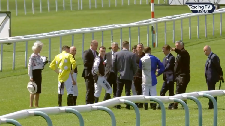 Scenes as the track is inspected (Credit: Racing TV)