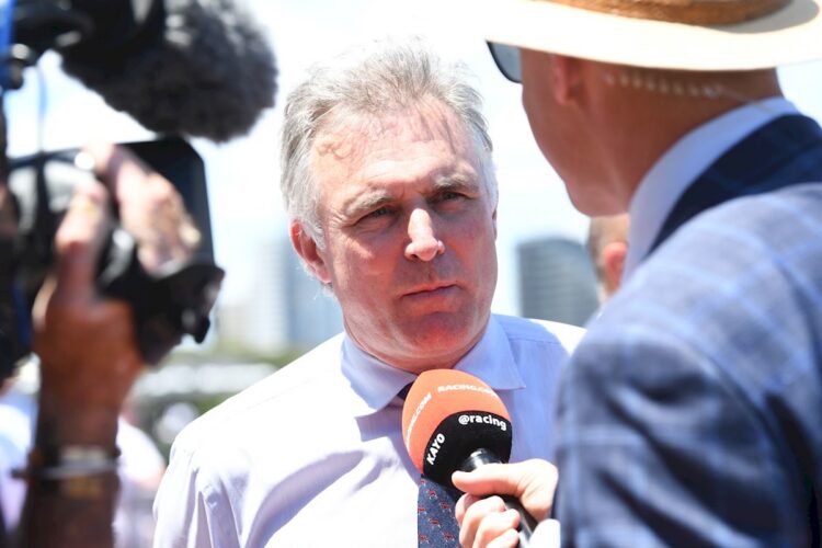 Trainer Tom Dabernig after his horse Fiorenot won the Black Caviar Lightning Race Day,14 February at Flemington Racecourse on January 17, 2026 in Flemington, Australia. (Photo by Brett Holburt/Racing Photos)