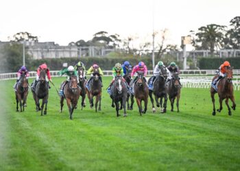 Hearcomesthestar ridden by Beau Mertens wins the Sportsbet Bel Esprit Stakes at Caulfield Racecourse on May 30, 2026 in Caulfield, Australia. (Photo by Reg Ryan/Racing Photos)