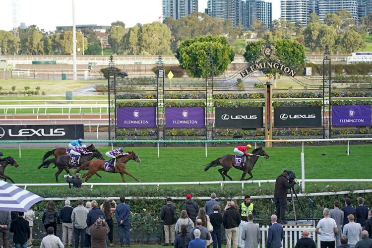 Rockette ridden by Lachlan Neindorf wins the Melbourne Cup Tour Trophy at Flemington Racecourse on June 06, 2026 in Flemington, Australia. (Photo by Scott Barbour/Racing Photos)