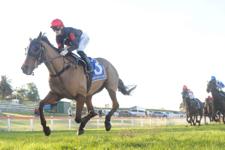 Miracle Spin (GB) ridden by Shayleigh Ingelse wins the Wimmera Roadways Apsley Cup at Casterton Racecourse on June 07, 2026 in Casterton, Australia. (Photo by Ross Holburt/)