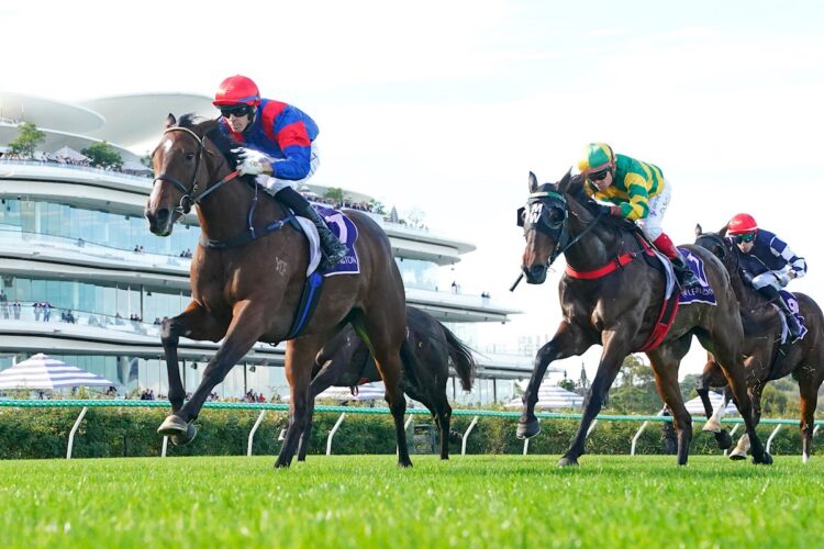 Concord Connie ridden by Jett Stanley wins the K.A Morrison Handicap at Flemington Racecourse on May 16, 2026 in Flemington, Australia. (Photo by Scott Barbour/Racing Photos)