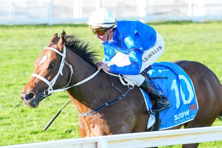 Beiwacht ridden by Nash Rawiller wins the Stow Storage Memsie Stakes at Caulfield Racecourse on August 29, 2026 in Caulfield, Australia. (Photo by Scott Barbour/Racing Photos)