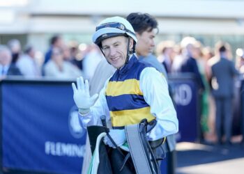 Blake Shinn after winning the TAB We're On at Flemington Racecourse on August 01, 2026 in Flemington, Australia. (Photo by George Sal/Racing Photos)